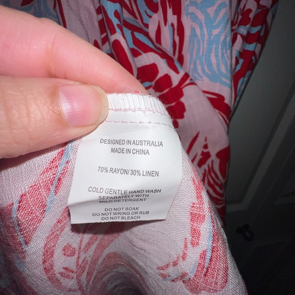 Paper heart M Linen blend floral Print Maxi Skirt Anthropologie Valentines - Picture 2 of 3